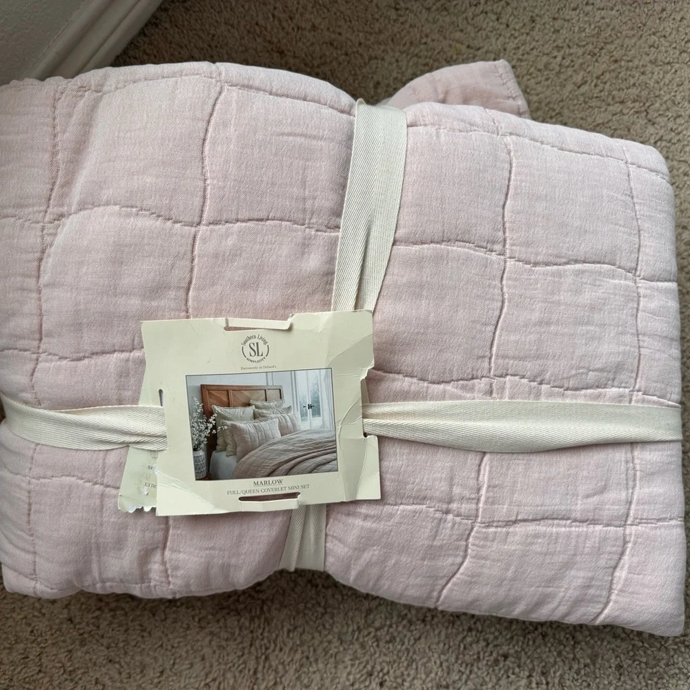 Southern Living Marlow Coverlet Mini Set Blush Pink